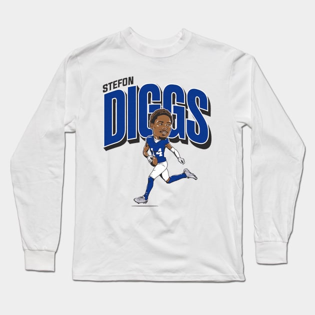 Stefon Diggs Caricature Long Sleeve T-Shirt by Chunta_Design